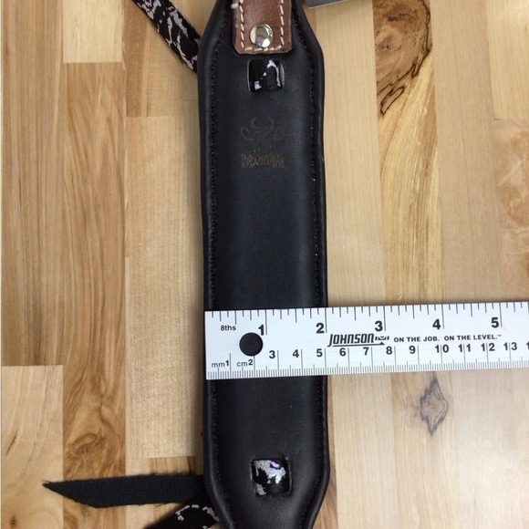 Mad Cow genuine leather western dog collar handmade brown black studded silver - Picture 13 of 16